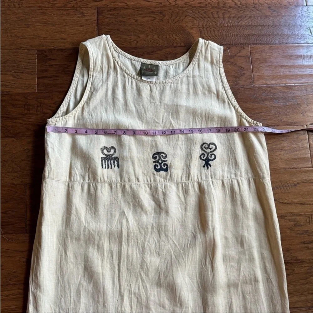 Vintage Blue Cactus‎ 2 Piece Set Linen Maxi Dress - Picture 8 of 11